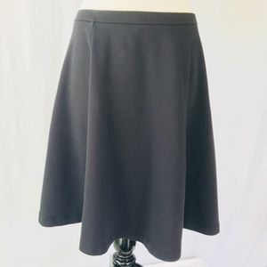Lands End Med Black Flare Skirt. Just Below Knee